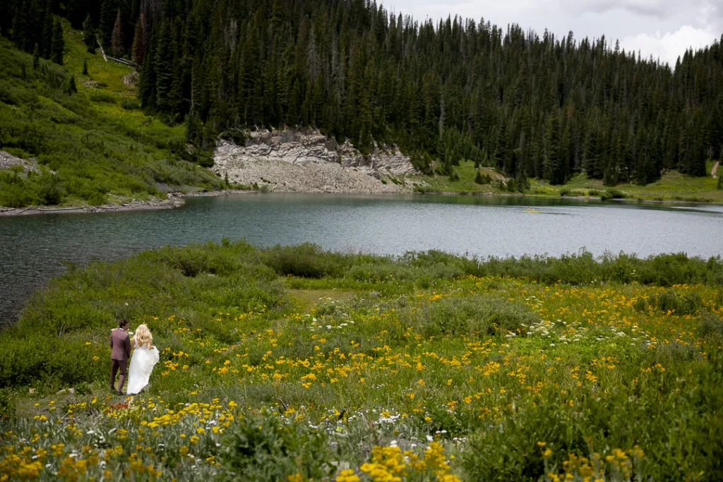 Emerald Lake is a beautiful location to elope in Crested Butte
