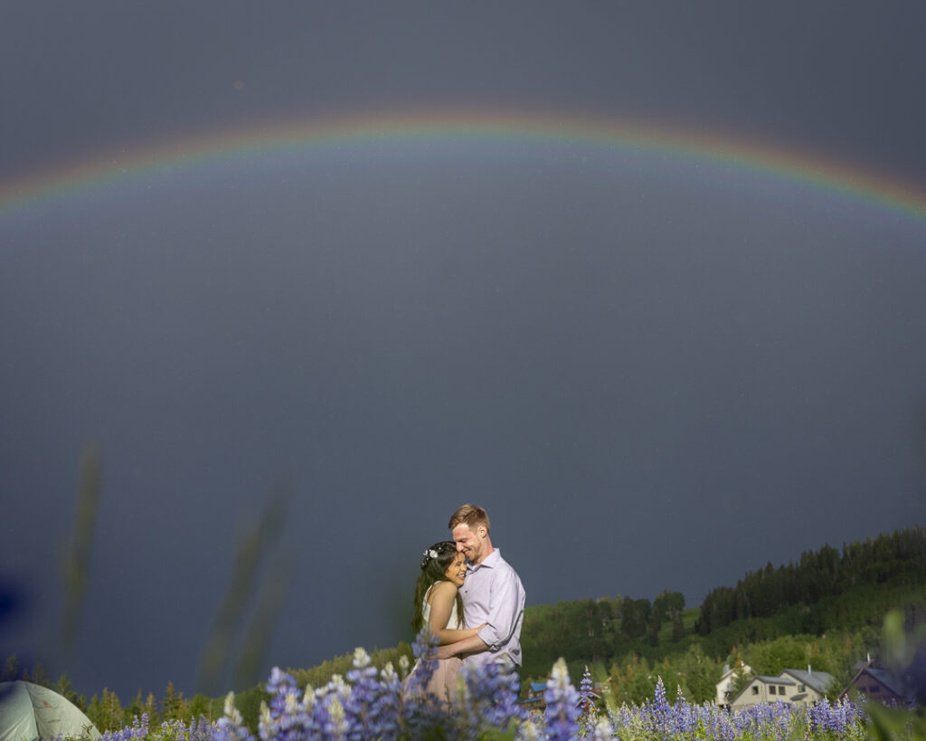 rainbows often appear after a summer thunderstorm in crested butte