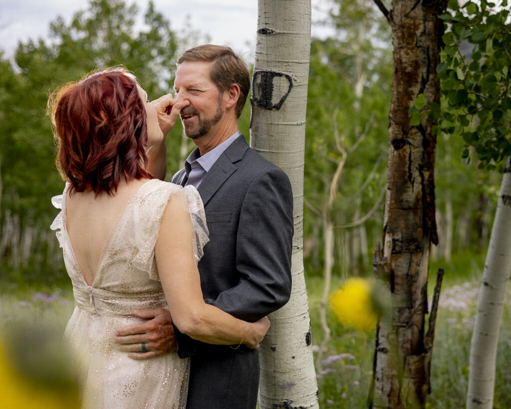 fun and silly engagement and proposing photographs in crested butte Colorado by third eye photography