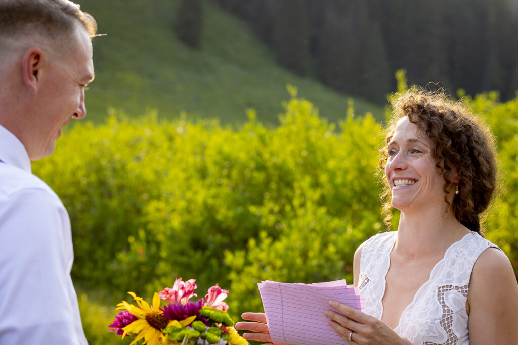 Micro wedding out Gothic Road Crested Butte Colorado by Third Eye Photography