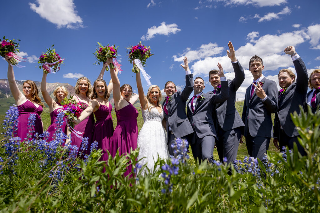 hire a local photographer for your wedding in crested butte wildflowers