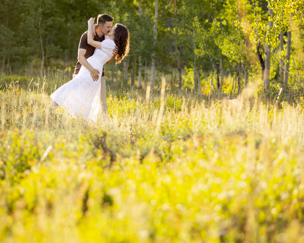 engagement photography session in the low afternoon light of crested butte

